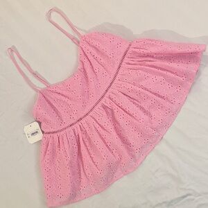 Altar'd State Pink Eyelet Top